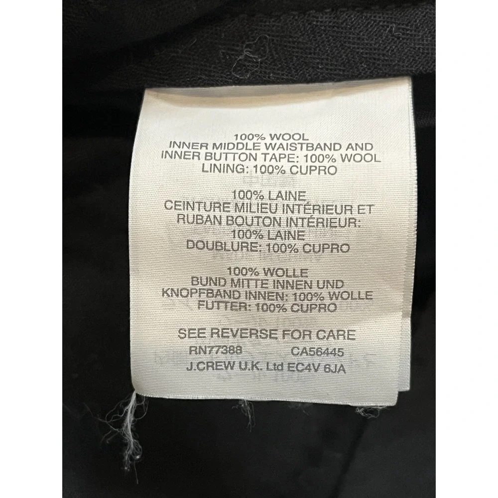 J. Crew Ludlow Slim Wool‎ Glen Check Navy Blue Dress Pants Men's 35x32 Trousers